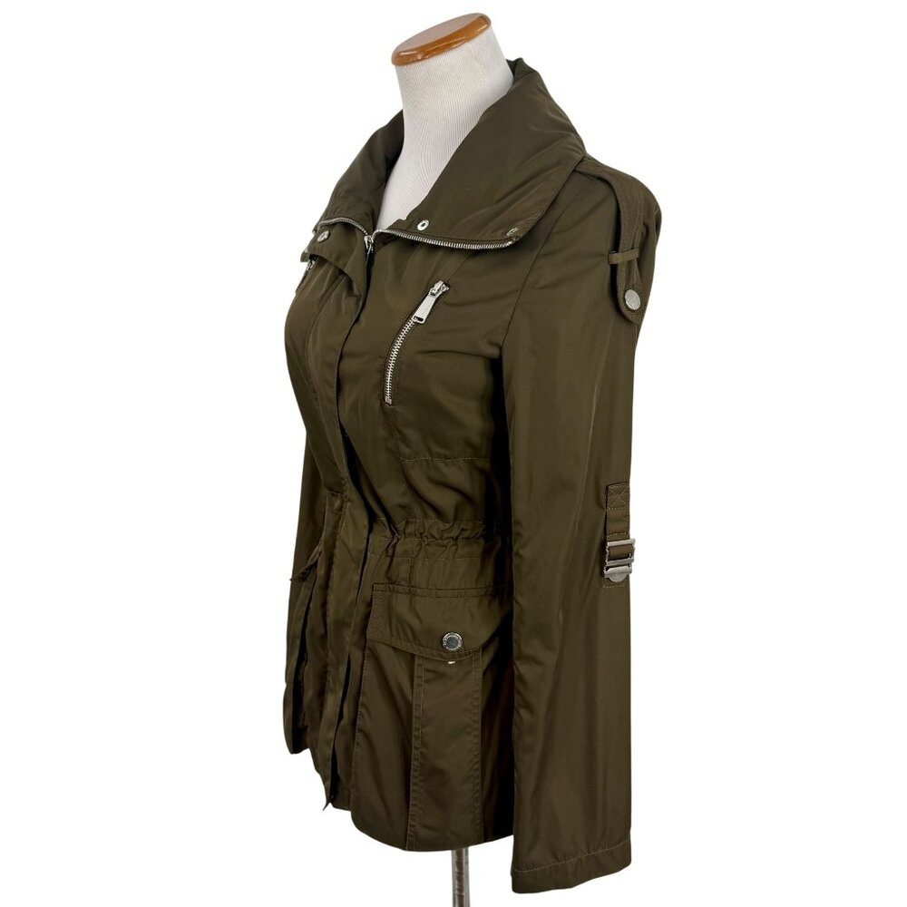 BCBGeneration Utility Military Anorak Parka Jacket Olive Green Gorpcore Armycore - Picture 8 of 16